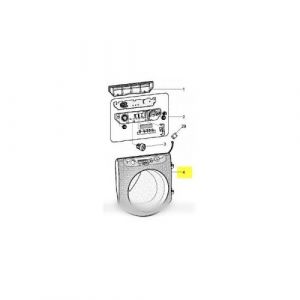 Image de Ariston Hublot complet aqgmd149eu/a ha pour lave linge