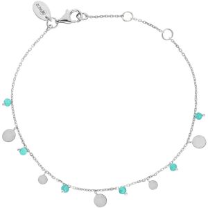 Bracelet Argent Rhodié Pampilles Et Pierres Amazonite