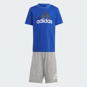 Adidas Badge of Sport T-Shirt/Shorts Set Children - Blue, Blue - Taille 4-5Y