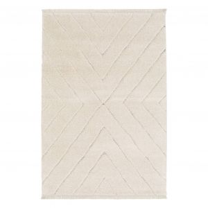 Tapis intérieur tufté avec légers reliefs crème 120 x 170cm