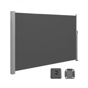 Songmics Paravent extérieur rétractable - 160 x 400 cm - Gris Anthracite - Brise-vue protection vie privée
