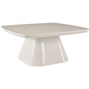 Table basse en MDF - Cr&egrave;me laqu&eacute; - NATAZA