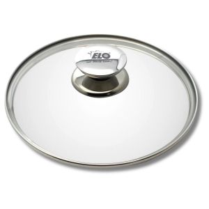 Elo Glasdeckel Galant Ø24cm mit Edelstahlrand und Edelstahlknauf
