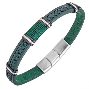 Bracelet Homme All Blacks Bijoux - 682449 Acier et Cuir