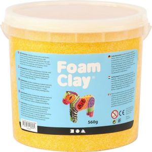 Image de Creotime Foam Clay Foam Clay, jaune, 560gr- Pâte à modeler