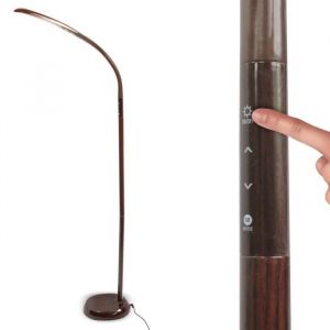 Fishtec Lampadaire led avec Commande Tactile 4 Niveaux d'intensité 3 Températures de L ière Inclinable 160 cm Effet Bois