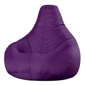 Image de Pouf Fauteuil Recliner, Pouf Sp&eacute;cial Gamer - 90cm x 73cm, Textile Tiss&eacute;, R&eacute;sistant &agrave; l'eau, Poufs d'int&eacute;rieur et d'ext&eacute;rieur, Violet - Violet - Veeva