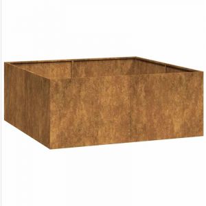 VidaXL Jardini&egrave;re rouill&eacute; 100x100x40 cm acier inoxydable