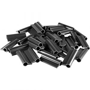 Sorton Clips de Fixation en PVC Pour Clôture | Clips de Fixation pour Brise-Vue Jardin Extérieur (4,5 cm – 100 pièces, Noir)