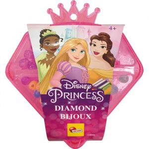 Lisciani Giochi DISNEY PRINCESSES - Kit de Création De Bijoux Princesses Disney pour Enfants dès 3 Ans - Kit de Perles pour Réaliser Bracelets et Colliers - 5 Charms Princesses à Collectionner