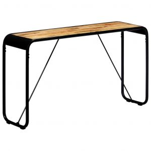 VidaXL Table console 140 x 35 x 76 cm Bois de manguier massif brut