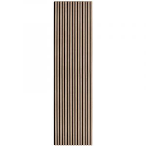 Panneau Latte Acoustique Murale Noyer Clair Luxe Placage D&eacute;coratif 240cm x 60cm