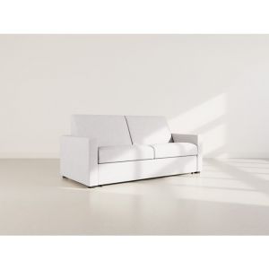 Bestmobilier - Julia - canap&eacute; 3 places convertible couchage quotidien matelas 18 cm en tissu