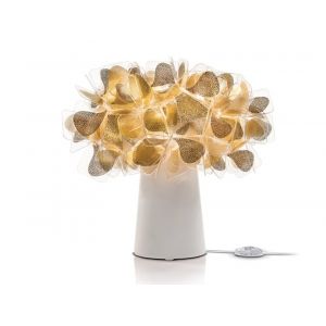 Slamp Clizia Mama Non Mama table E14 dor&eacute;/blanc