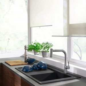 Hansgrohe Robinet de cuisine avec douchette Metris M71 220 2 jets chromé + nettoyant Briochin