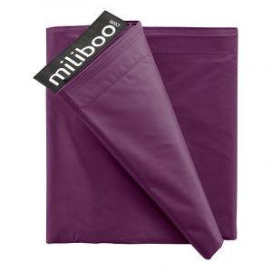 Miliboo Housse de pouf géant prune BIG MILIBAG