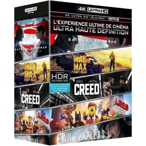 Coffret 4K : Batman v Superman + Mad Max Fury Road + Creed + San Andreas + La Grande Aventure Lego