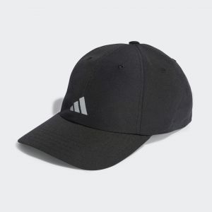 Adidas Mixte Running Essentials AEROREADY Six-Panel Baseball Cap, Black/Matte Silver, L