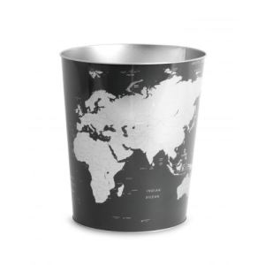 Balvi Corbeille à papier Globe en métal