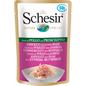 Schesir Chat Sachet - Poulet et Jambon en gel&eacute;e
