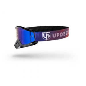 Ecran masque moto cross UP Design Mirror Blue Lens