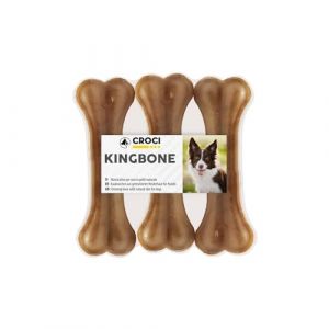 Croci King Bone Osso 10 cm Snack per Cani 3 Pezzi – Salute Orale e Divertimento