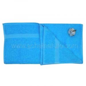 Achat Nature Serviette de toilette coton bio coloris lagon