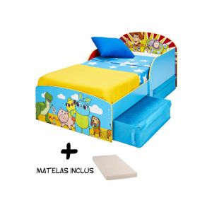 Image de Lit enfant avec rangement Toy Story + matelas Coloris : bleuATTENTION : Les dimensions du couchage sont de 140x70 cm (tail