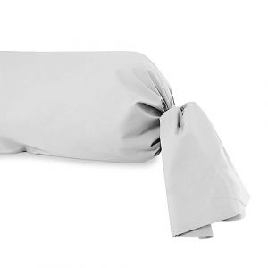 Soleil d'Ocre Taie de traversin en Coton 57 Fils 45x205 cm UNI Blanc