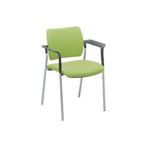 Image de Sokoa Fauteuil Amets tissu vert pieds alu