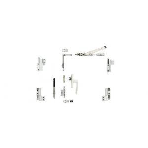 Fapim Kit oscillo-battant Galicube 2 V à crémone Gea - compas moyen 562 à 1200 mm - argenté - 1331GF_G6