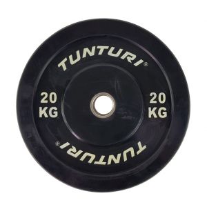 Tunturi Disque Olympique Bumper Noir - 20kg