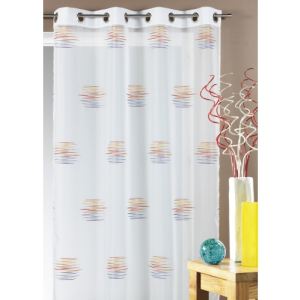 Voilage &agrave; oeillets jacquard Metissage (140 x 240 cm)
