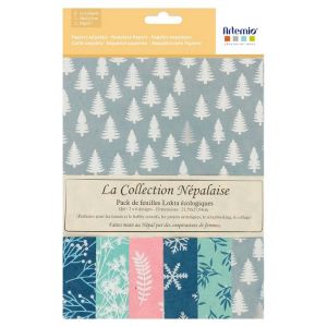 Artémio 12 Papiers népalais Hiver Enchanté
