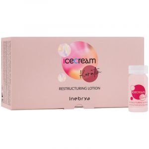 Inebrya Ampoules Ice Cream Lotion Restructurante &agrave; la K&eacute;ratine 12x11ml