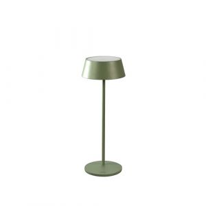Konstsmide Menton 7839-630 Lampe de table LED sans fil pour int&eacute;rieur/ext&eacute;rieur Vert/gris 11 x 30 x 11 cm