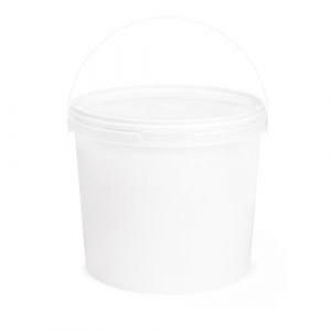 Garronda Seau avec Couvercle 5 L pour Le Stockage de Produits Alimentaires et Chimiques 1 Pi&egrave;ce Blanc GD-0071