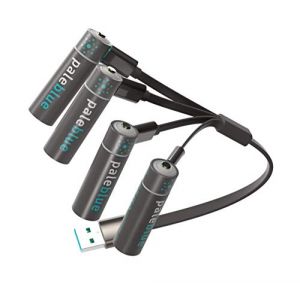 Image de Pale Blue Piles Rechargeables USB AA - (LR06) [HR06] Paleblue