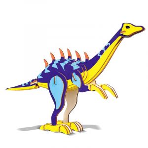 Dam Puzzle 3d en bois dinosaure jurassique. 318*70*205 mm. 39 pi&egrave;ces.