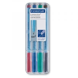 Image de Staedtler Marqueur Correctable 305m Lumocolor Étui De 4