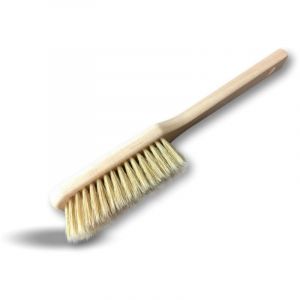 Image de Kibros Lot de 6 brosses balayettes boulang&egrave;res Cote &agrave; dorer Bois brut Soie blanche sortie 40 mm Four boulanger p&acirc;tissier alimentaire pain pizza