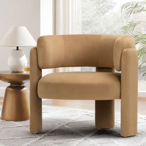 Fauteuil-Canapé design minimaliste — Sublimez votre intérieur moderne et tendance-Marron - Colamy