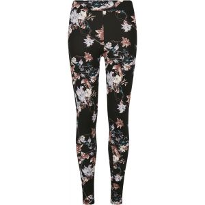 Urban classics Ladies Soft AOP Leggings, Blacksoftflower, 4XL Femme