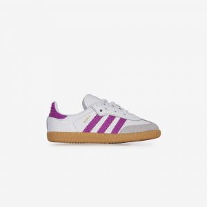 Image de Adidas Samba Og El Blanc/violet - B&eacute;b&eacute; -