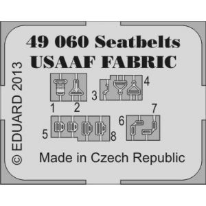 Eduard MAQUETTE SEATBELTS USAAF FABRICEDUA/48 49060