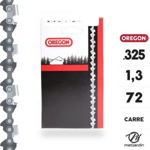 Oregon Chaîne pour tronçonneuse .325- 1,3 mm. 72 maillons. Gouge profil carré. Super 20 - Produit neuf