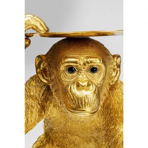 Kare Design Déco singe chimpanzé majordome doré