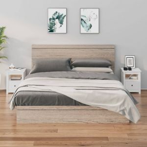VidaXL Tables de chevet 2 pcs Blanc 40x35x49 cm Bois de pin massif