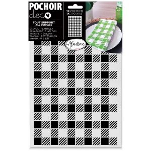 Image de Aladine Pochoir Deco 20 x 30 cm - Tous supports - Vichy