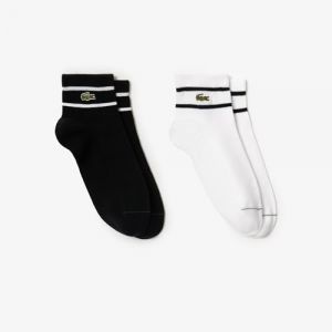 Lacoste Chaussettes Sport Stripe noir blanc (2 paires) - 43-46